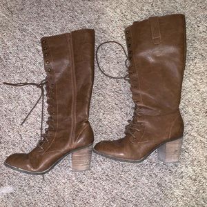 Crown vintage pilot lace up boot